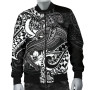 Pohnpei Bomber Jacket - White Shark Polynesian Tattoo 4