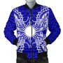 Marshall Islands Polynesian Bomber Jacket Map Blue 1