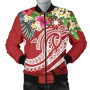 The Philippines Bomber Jacket - Summer Plumeria (Red) 1