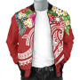 The Philippines Bomber Jacket - Summer Plumeria (Red) 3