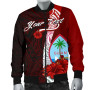 Guam Polynesian Custom Personalised Bomber Jacket - Coat Of Arm With Hibiscus 4