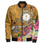 Kosrae Bomber Jacket - Turtle Plumeria (Gold) 1