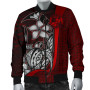 Tonga Micronesia Bomber Jackets Red - Turtle With Hook 4