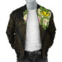 Hawaii Kanaka Maoli Bomber Jacket - Polynesian Gold Patterns Collection 3