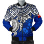 Tonga Polynesian Bomber Jacket - Blue Turtle 1