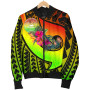 American Samoa Bomber Jacket - Polynesian Hook And Hibiscus (Raggae) 5