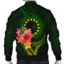 Cook Islands Polynesian Custom Personalised Bomber Jacket - Floral With Seal Flag Color 3