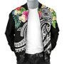 Polynesian American Samoa Bomber Jacket - Summer Plumeria (Black) 3