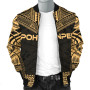 Pohnpei Polynesian Chief Bomber Jacket - Gold Version 3