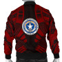 Northern Mariana Islands Bomber Jackets - Polynesian Tattoo Red 2