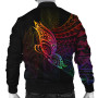 Hawaii Kanaka Maoli Bomber Jacket - Butterfly Polynesian Style 2