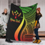 Kosrae Custom Personalised Premium Blanket - Reggae Polynesian Tentacle Tribal Pattern 1