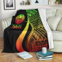 Tahiti Premium Blanket - Reggae Polynesian Tentacle Tribal Pattern 2