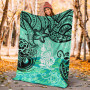 New Caledonia Premium Blanket - Vintage Floral Pattern Green Color 4