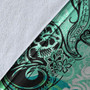 New Caledonia Premium Blanket - Vintage Floral Pattern Green Color 8
