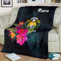 Nauru Polynesian Premium Blanket - Tropical Flower 2