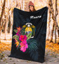 Nauru Polynesian Premium Blanket - Tropical Flower 4