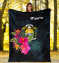 Nauru Polynesian Premium Blanket - Tropical Flower 5