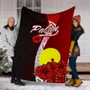 Palau Polynesian Premium Blanket - Coat Of Arm With Hibiscus 7