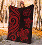 Tahiti Polynesian Premium Blanket - Red Tentacle Turtle 4