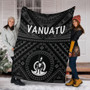 Vanuatu Premium Blanket  - Vanuatu Seal With Polynesian Tattoo Style 6