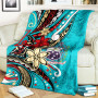 Samoa Premium Blanket - Tribal Flower With Special Turtles Blue Color 2