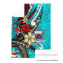 Samoa Premium Blanket - Tribal Flower With Special Turtles Blue Color 7