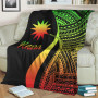 Nauru Premium Blanket - Reggae Polynesian Tentacle Tribal Pattern 3