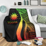 Nauru Premium Blanket - Reggae Polynesian Tentacle Tribal Pattern 4