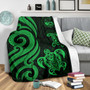Marshall Islands Premium Blanket - Tentacle Turtle Green 3