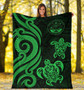 Marshall Islands Premium Blanket - Tentacle Turtle Green 5