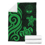 Marshall Islands Premium Blanket - Tentacle Turtle Green 7