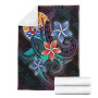 French Polynesia Premium Blanket - Plumeria Flowers Style 3