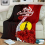 New Caledonia Polynesian Premium Blanket - Coat Of Arm With Hibiscus 3