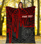 Tahiti Personalised Premium Blanket - Tahiti Seal In Heartbeat Patterns Style (Red) 5