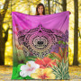 Samoa Premium Blanket - Manta Ray Tropical Flowers 5