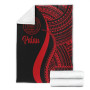 Palau Premium Blanket - Red Polynesian Tentacle Tribal Pattern Crest 7