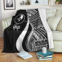 Yap Premium Blanket - White Polynesian Tentacle Tribal Pattern 2