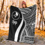 Yap Premium Blanket - White Polynesian Tentacle Tribal Pattern 5