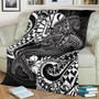 Tahiti Premium Blanket - White Shark Polynesian Tattoo 2