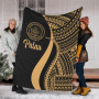 Palau Premium Blanket - Gold Polynesian Tentacle Tribal Pattern Crest 1