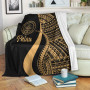 Palau Premium Blanket - Gold Polynesian Tentacle Tribal Pattern Crest 7