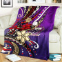 Samoa Premium Blanket - Tribal Flower With Special Turtles Purple Color 2