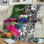 Samoa Premium Blanket - Turtle Plumeria Banana Leaf 2