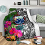 Samoa Premium Blanket - Turtle Plumeria Banana Leaf 3