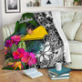 Tokelau Premium Blanket - Turtle Plumeria Banana Leaf 1