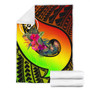 Yap Premium Blanket - Polynesian Hook And Hibiscus (Raggae) 7