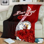 Niue Polynesian Custom Personalised Premium Blanket - Coat Of Arm With Hibiscus 3