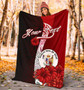 Niue Polynesian Custom Personalised Premium Blanket - Coat Of Arm With Hibiscus 5