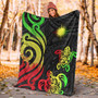 Marshall Islands Premium Blanket - Reggae Tentacle Turtle Crest 5